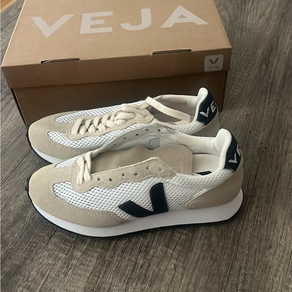veja rio branco aircell “Lunar Nautico” Sneakers size 6 new in box, navy/gray - Picture 6 of 12